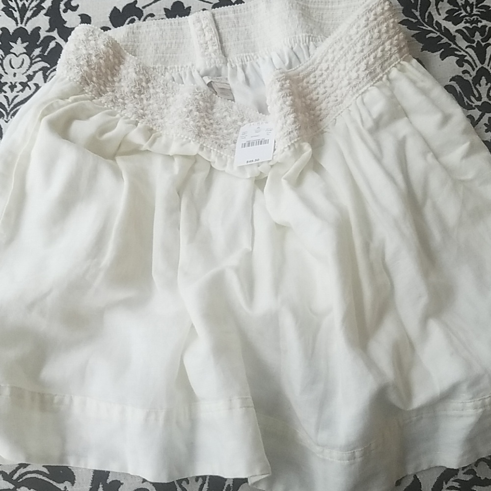 Off white linen/cotton skirt